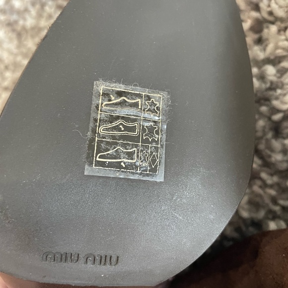 New miu miu suede ankle boots in chocolate brown size 39.5 made in Italy - Picture 9 of 13